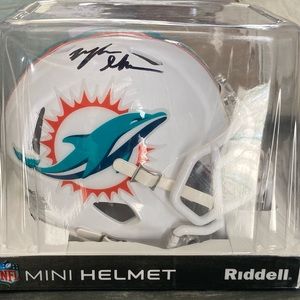 MIAMI DOLPHINS Signed MYLES GASKIN Mini Helmet JSA